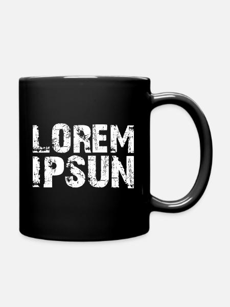 LOREM_IPSUN - Full Colour Mug - black