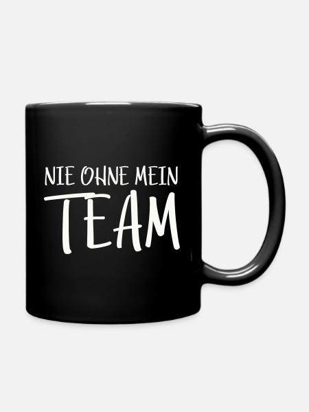 Mein Team - Tasse einfarbig - Schwarz