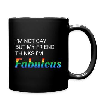 Friendship Pride Rainbow Design - Full Colour Mug - black - Right
