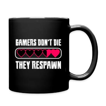 Gamer Heart Message - Full Colour Mug - black - Right