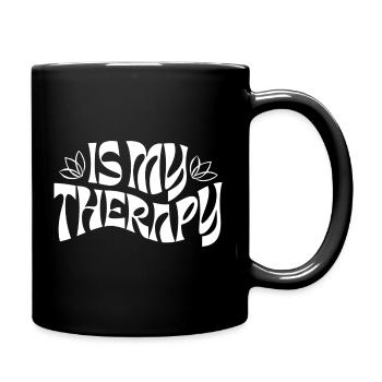 Is My Therapy – Retro Statement - Tasse einfarbig - Schwarz - Rechts