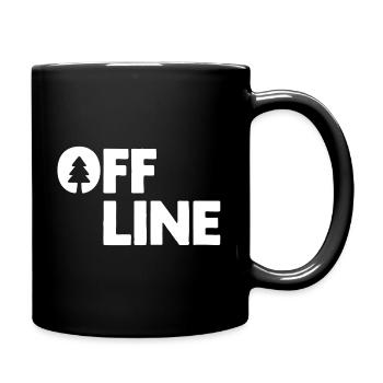 Hors ligne – Camping, Liberté, Forêt extérieure - Mug uni - noir - Droite