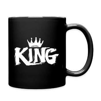 Lettrage King Graffiti - Mug uni - noir - Droite
