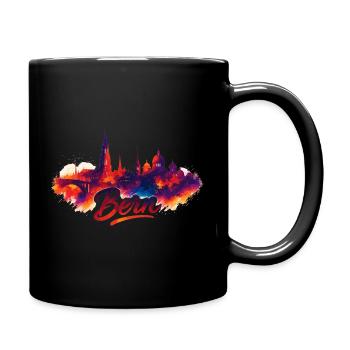 Bern City Switzerland Silhouette Artistic Gifts - Full Colour Mug - black - Right