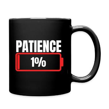 Patience 1 % Sort - Mug uni - noir - Droite