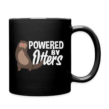 Angetrieben Von Sea Otter Cartoon - Tasse einfarbig - Schwarz - Rechts