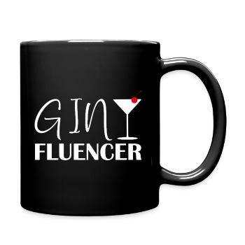Ginfluencer Gin Statement Gin Drinker Saying - Full Colour Mug - black - Right
