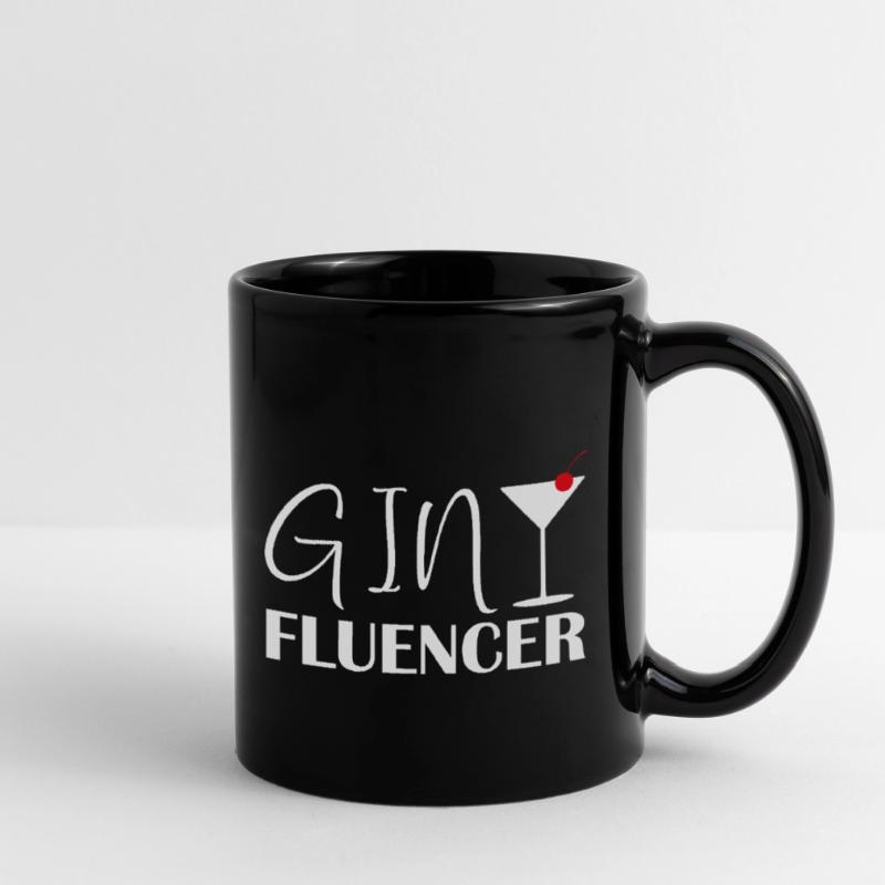 Ginfluencer Gin Statement Gin Trinker Spruch Tasse einfarbig
