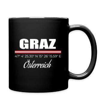 Graz - Full Colour Mug - black - Right
