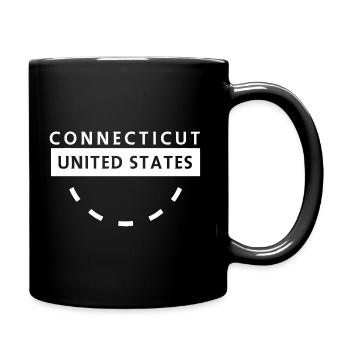 Connecticut States Emblem - Full Colour Mug - black - Right