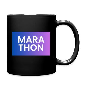 Conception de chemise dégradée Marathon - Mug uni - noir - Droite
