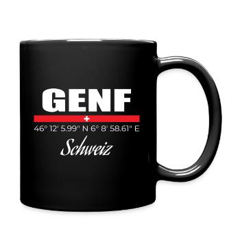 Genf - Tasse einfarbig - Schwarz - Rechts