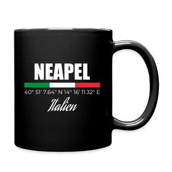 Neapel - Tasse einfarbig - Schwarz - Rechts