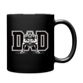Football Dad T-Shirt - Motif Football pour les fans - Mug uni - noir - Droite
