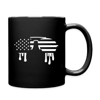 Fondant des lunettes de soleil aux États-Unis – Tendance du drapeau aviateur - Mug uni - noir - Droite