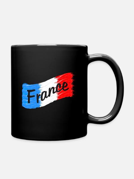 Drapeau de la France - Mug uni - noir