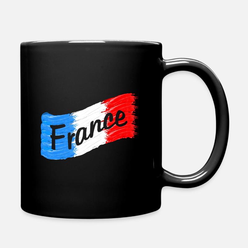 Drapeau de la France - Mug uni - noir