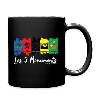 Les 5 Monuments du cyclisme - Mug uni - noir - Droite