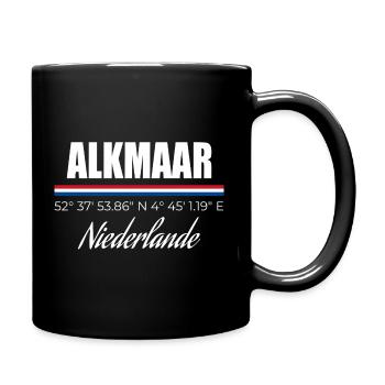 Alkmaar - Tasse einfarbig - Schwarz - Rechts