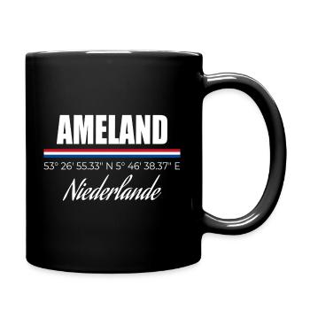Ameland - Tasse einfarbig - Schwarz - Rechts