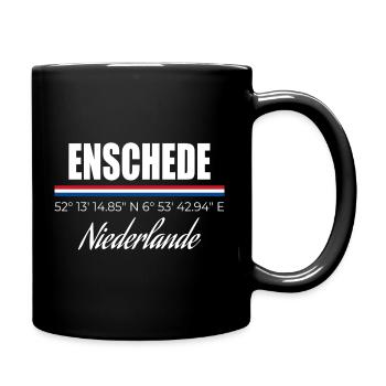 Enschede - Tasse einfarbig - Schwarz - Rechts