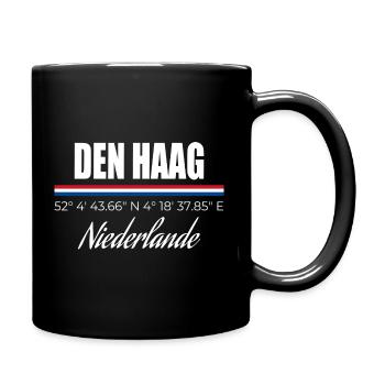 Den Haag - Tasse einfarbig - Schwarz - Rechts