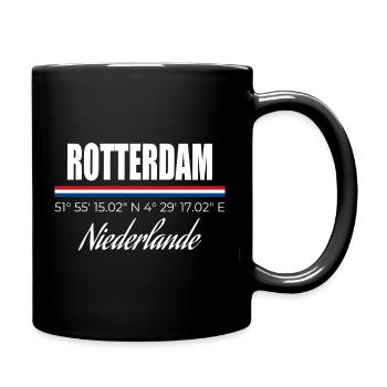 Rotterdam - Tasse einfarbig - Schwarz - Rechts