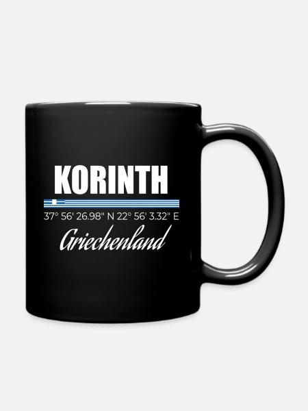 Korinth - Tasse einfarbig - Schwarz