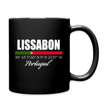 Lissabon - Tasse einfarbig - Schwarz - Rechts