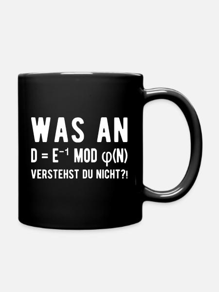 Informatiker Informatik Student Programmierer - Tasse einfarbig - Schwarz