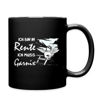 Lustiges deutsches Ruhestandsdesign - Tasse einfarbig - Schwarz - Rechts