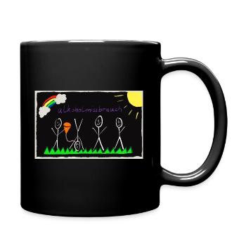 Photo de festival dans une bière de style pour enfants - Mug uni - noir - Droite