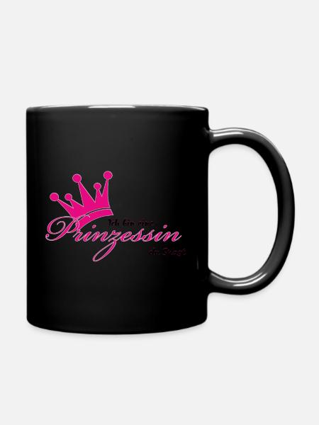 Ich bin eine Prinzessin - Tasse einfarbig - Schwarz