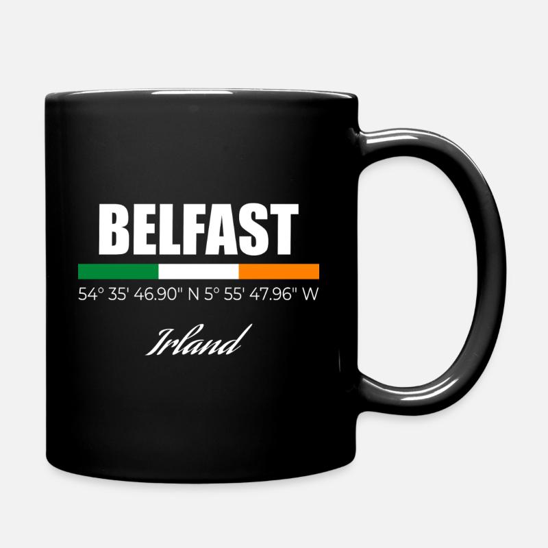 Belfast - Full Colour Mug - black