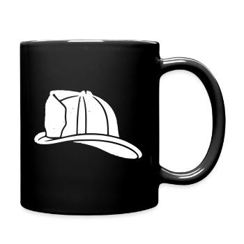 Feuerwehr Helm Vintage Feuerwehrmann - Tasse einfarbig - Schwarz - Rechts