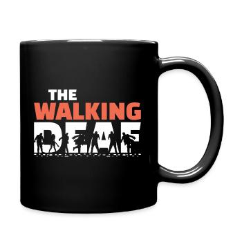 The Walking Deaf Funny Hearing Impairment Art - Tasse einfarbig - Schwarz - Rechts