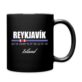 REYKJAVÍK - Tasse einfarbig - Schwarz - Rechts