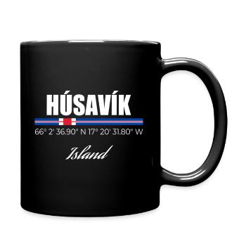 Húsavík - Mug uni - noir - Droite