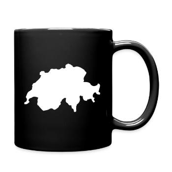 Schweiz Land Swiss - Tasse einfarbig - Schwarz - Rechts