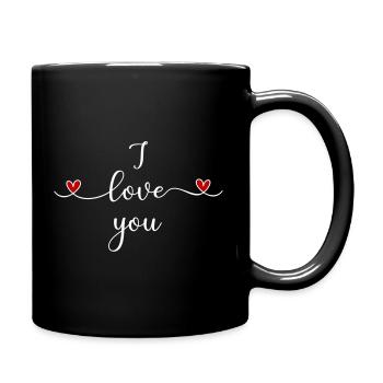 i love you - Full Colour Mug - black - Right