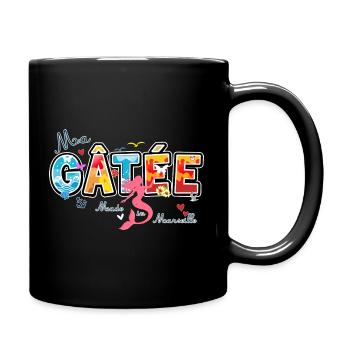 Ma Gatée, Expression marseillaise, valentines gift - Mug uni - noir - Droite