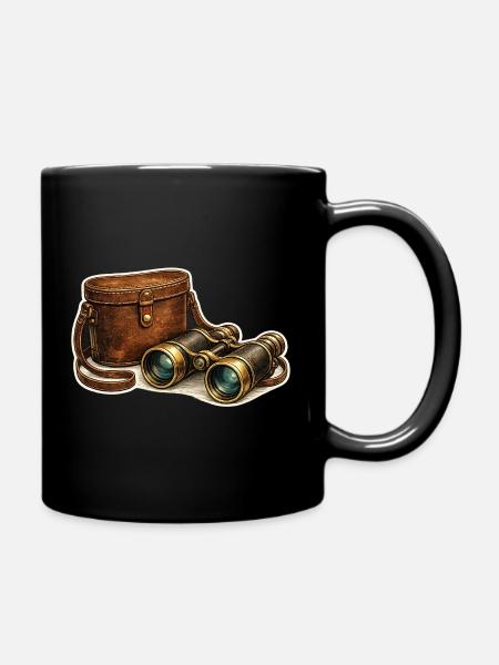 Sacoche à jumelles d’expédition vintage - Mug uni - noir