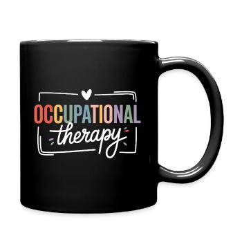 Colored Occupational Therapy Typography - Full Colour Mug - black - Right