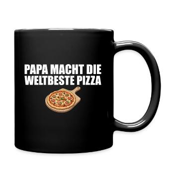 Pizza baker dad makes the world's best pizza - Full Colour Mug - black - Right