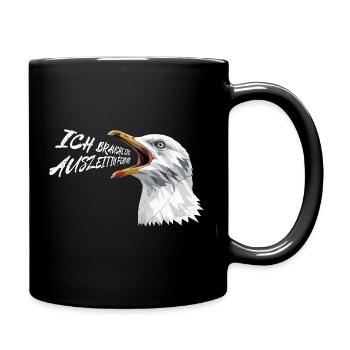Ostsee BRAUCHE EINE AUSZEIT IN FEHMARN Lustig - Tasse einfarbig - Schwarz - Rechts