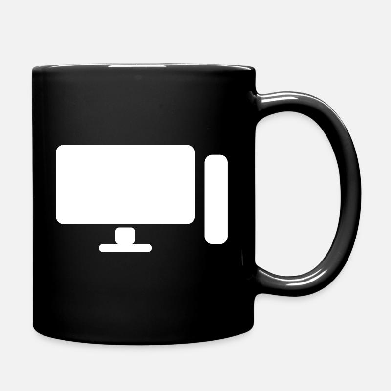 Icône minimaliste de configuration PC – Gamer Design - Mug uni - noir