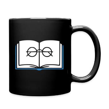 Book and Glasses Outline - Full Colour Mug - black - Right