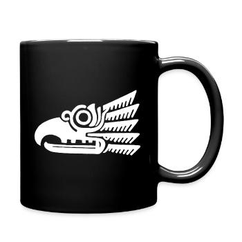 Weißer Stammesvogelkopf - Tasse einfarbig - Schwarz - Rechts
