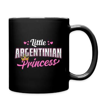 Argentinian Princess Pink Hearts Crown Design - Tasse einfarbig - Schwarz - Rechts