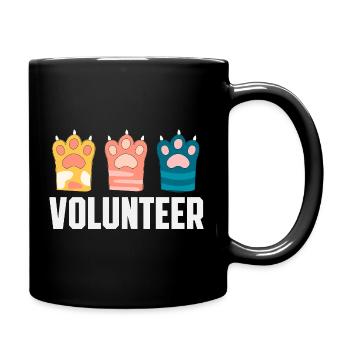 Volunteer Animal Rescue Shelter Cats - Full Colour Mug - black - Right